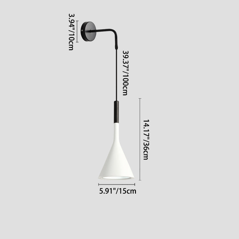 Hardware Resin Conical Living Wall Lamp