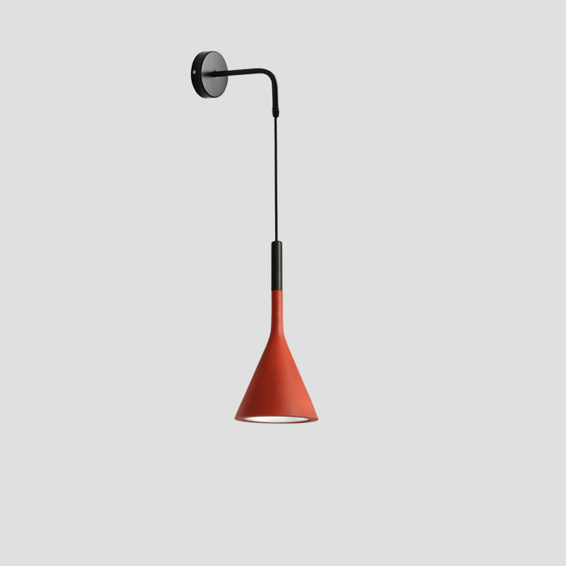 Hardware Resin Conical Living Wall Lamp