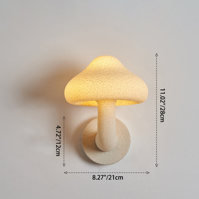 Resin Mushroom Hardware Living Wall Lamp