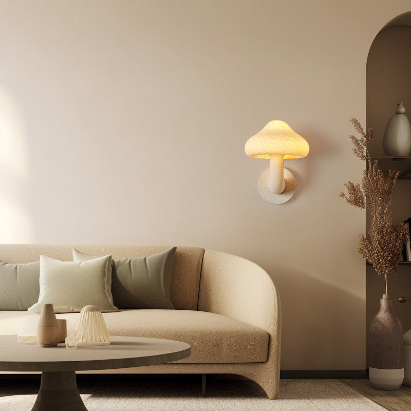 Resin Mushroom Hardware Living Wall Lamp