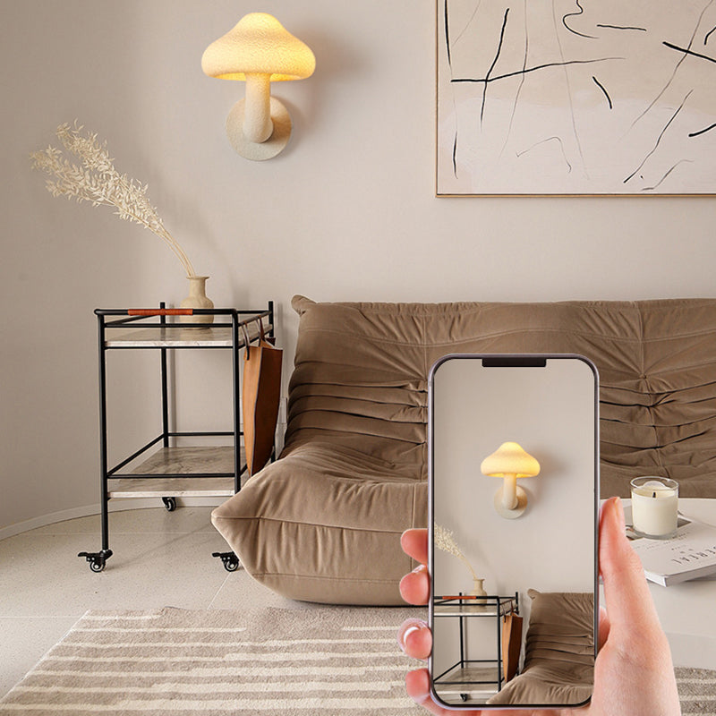 Resin Mushroom Hardware Living Wall Lamp