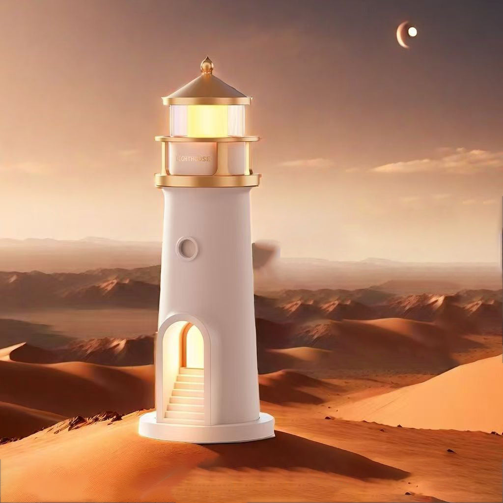 ABS Moonlight Lighthouse Projector Table Lamp