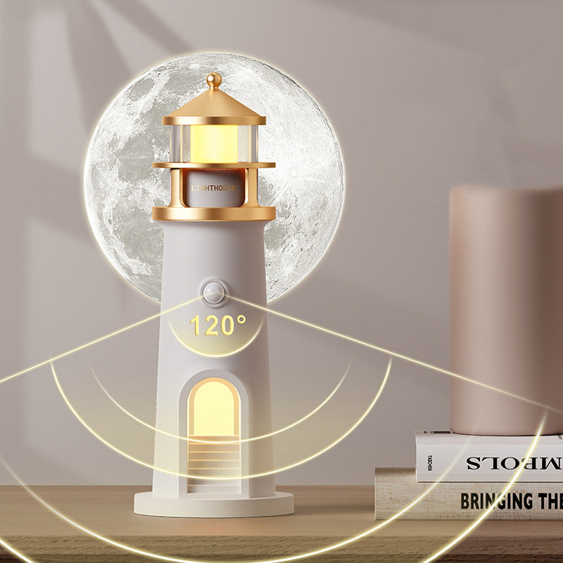 ABS Moonlight Lighthouse Projector Table Lamp
