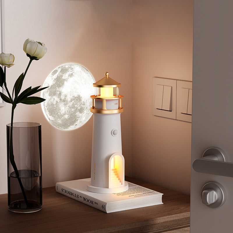 ABS Moonlight Lighthouse Projector Table Lamp