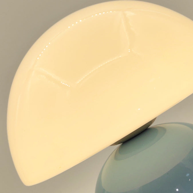 Glass Ceramic Mushroom Study Table Lamp