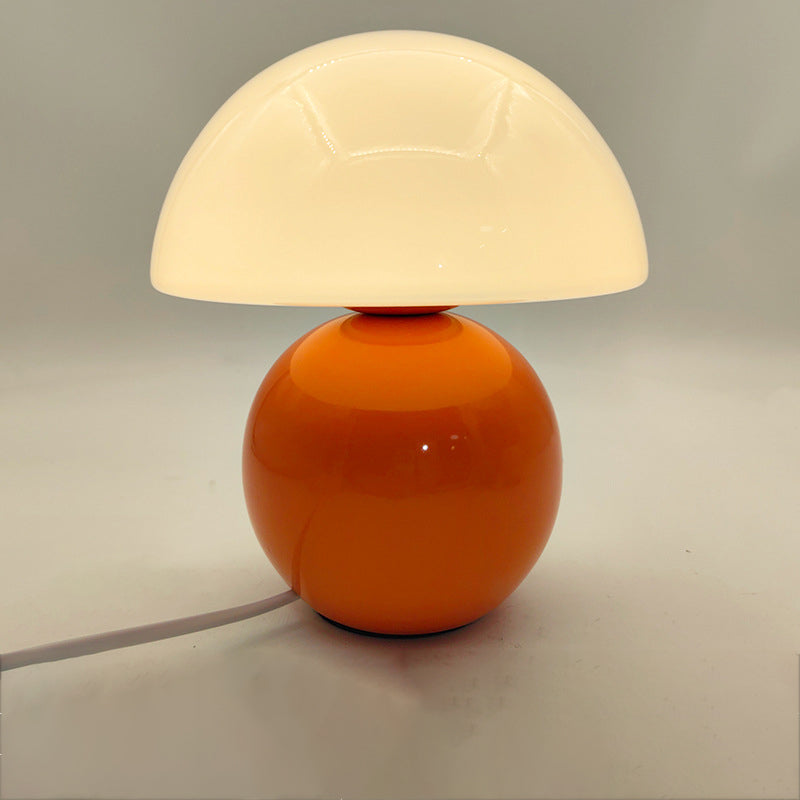 Glass Ceramic Mushroom Study Table Lamp