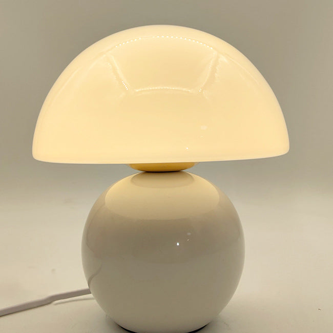 Glass Ceramic Mushroom Study Table Lamp