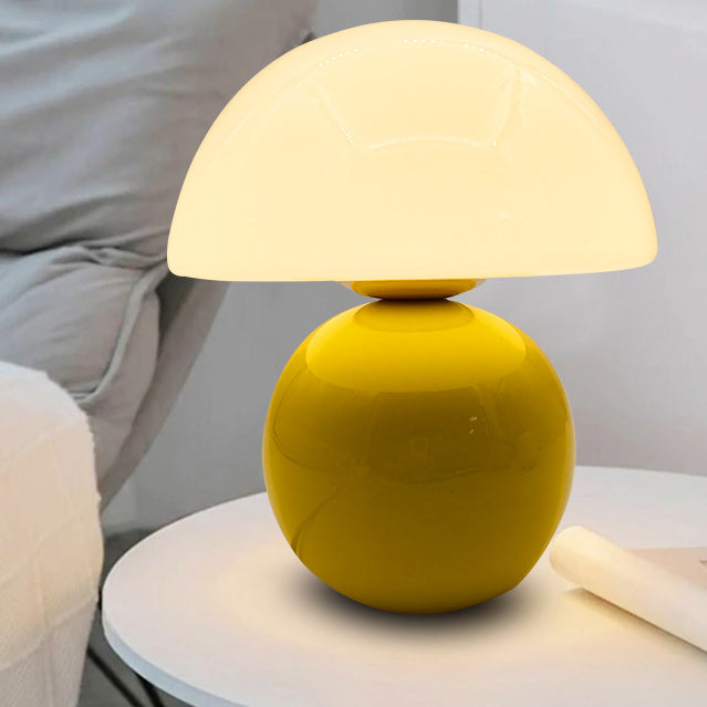 Glass Ceramic Mushroom Study Table Lamp