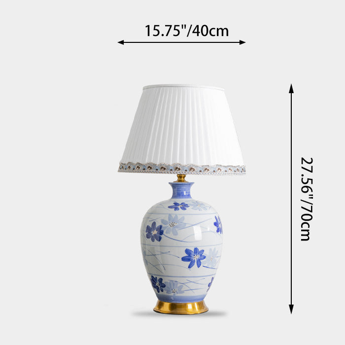 Blue White Porcelain Ceramic Table Lamp