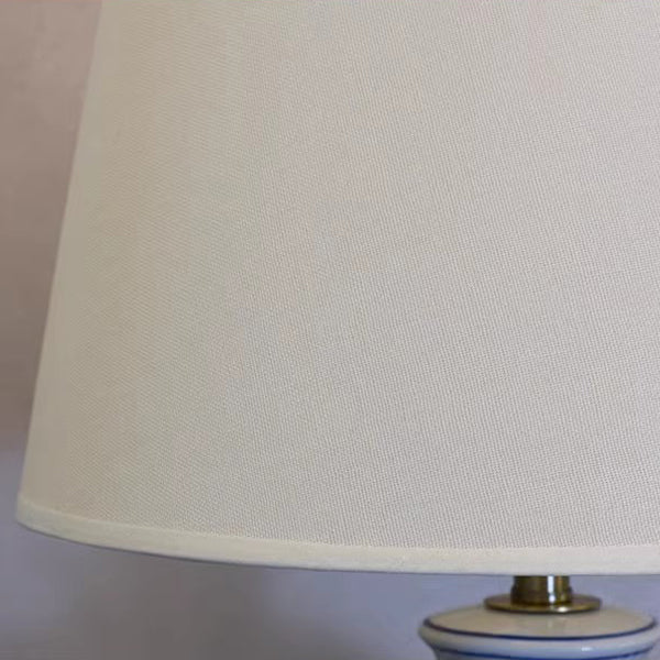 Fabric Cylinder Ceramic Vase Table Lamp
