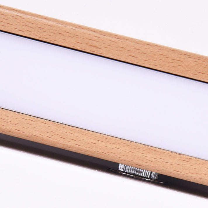 Wood Grain Aluminum Long Wall Lamp