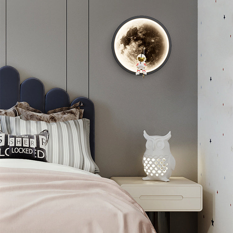 Hardware Acrylic Moon Astronaut Wall Lamp