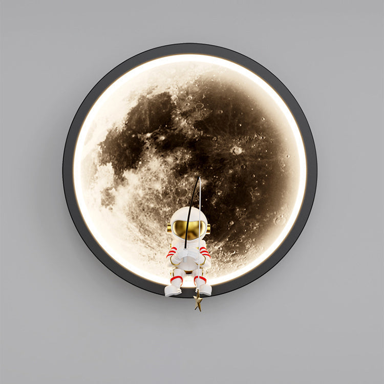 Hardware Acrylic Moon Astronaut Wall Lamp