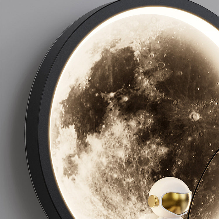 Hardware Acrylic Moon Astronaut Wall Lamp