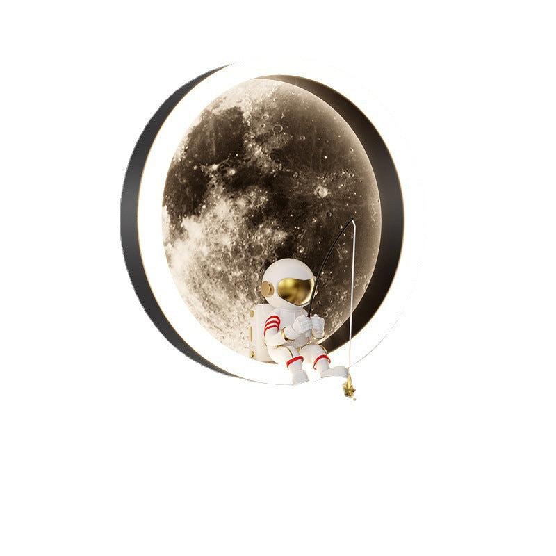 Hardware Acrylic Moon Astronaut Wall Lamp