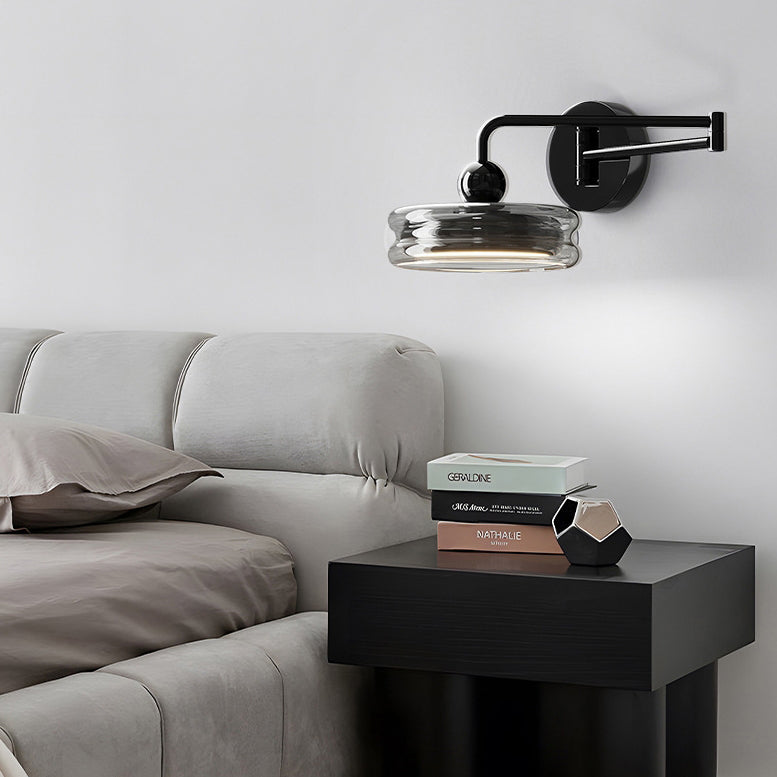 Acrylic Glass Round Displaceable Wall Lamp