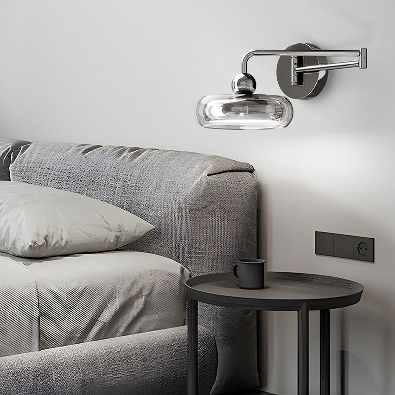 Acrylic Glass Round Displaceable Wall Lamp