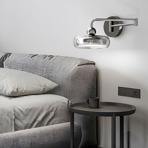 Acrylic Glass Round Displaceable Wall Lamp