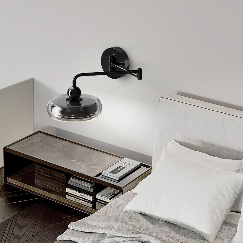 Acrylic Glass Round Displaceable Wall Lamp
