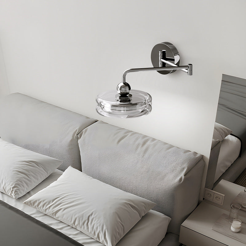 Acrylic Glass Round Displaceable Wall Lamp