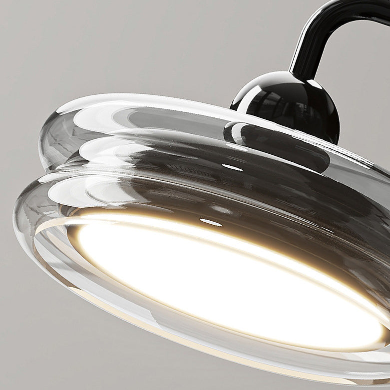 Acrylic Glass Round Displaceable Wall Lamp