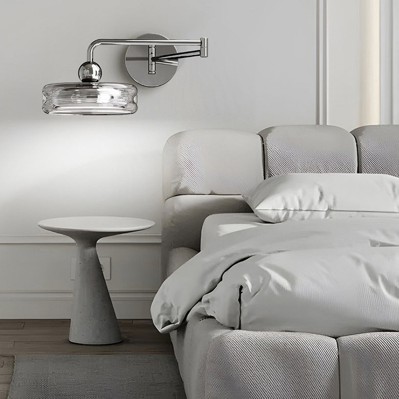 Acrylic Glass Round Displaceable Wall Lamp
