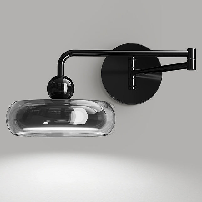 Acrylic Glass Round Displaceable Wall Lamp
