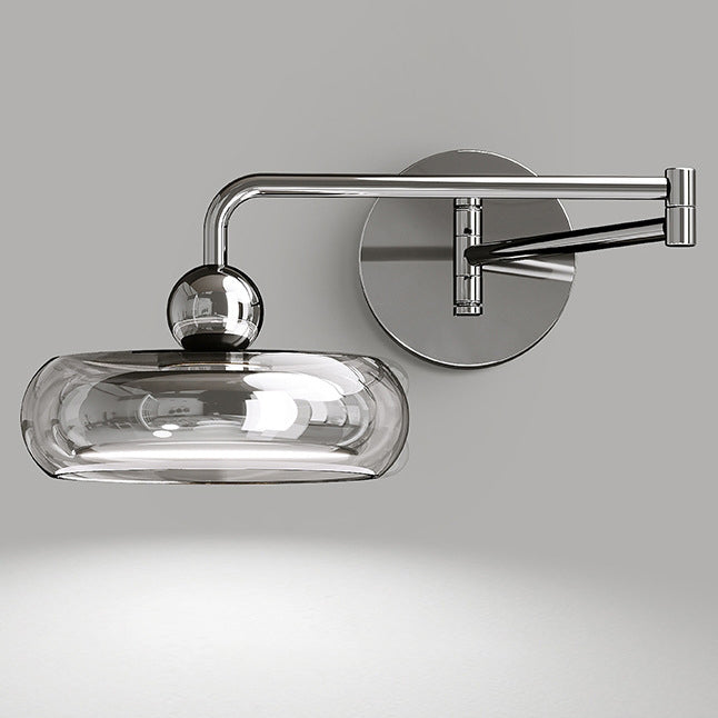Acrylic Glass Round Displaceable Wall Lamp