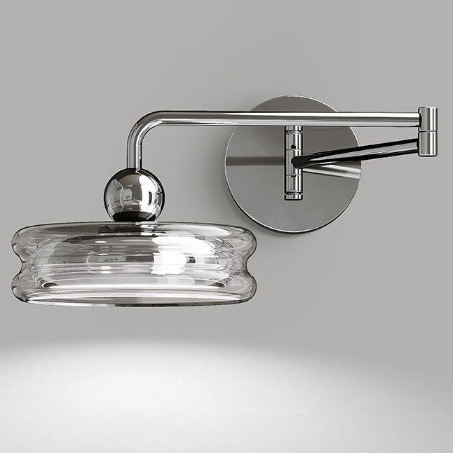 Acrylic Glass Round Displaceable Wall Lamp
