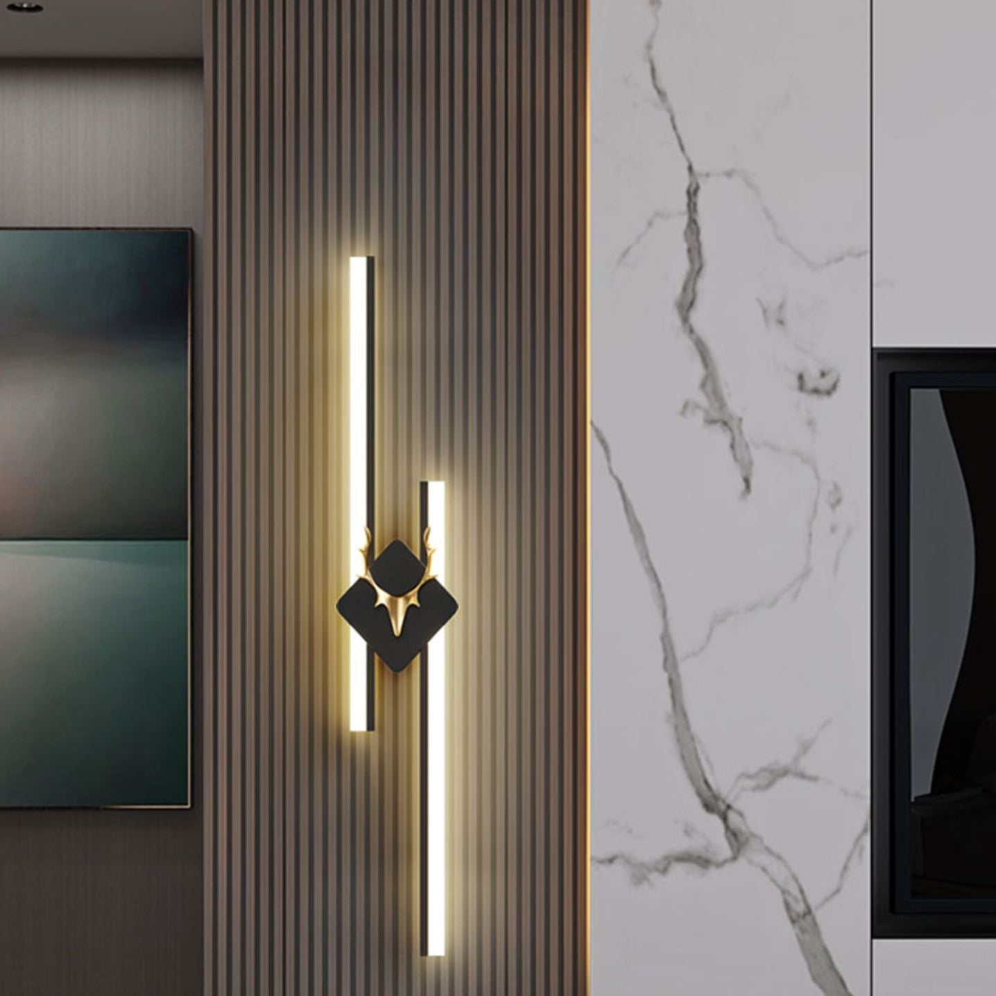 Antler Aluminum Acrylic Long Wall Lamp