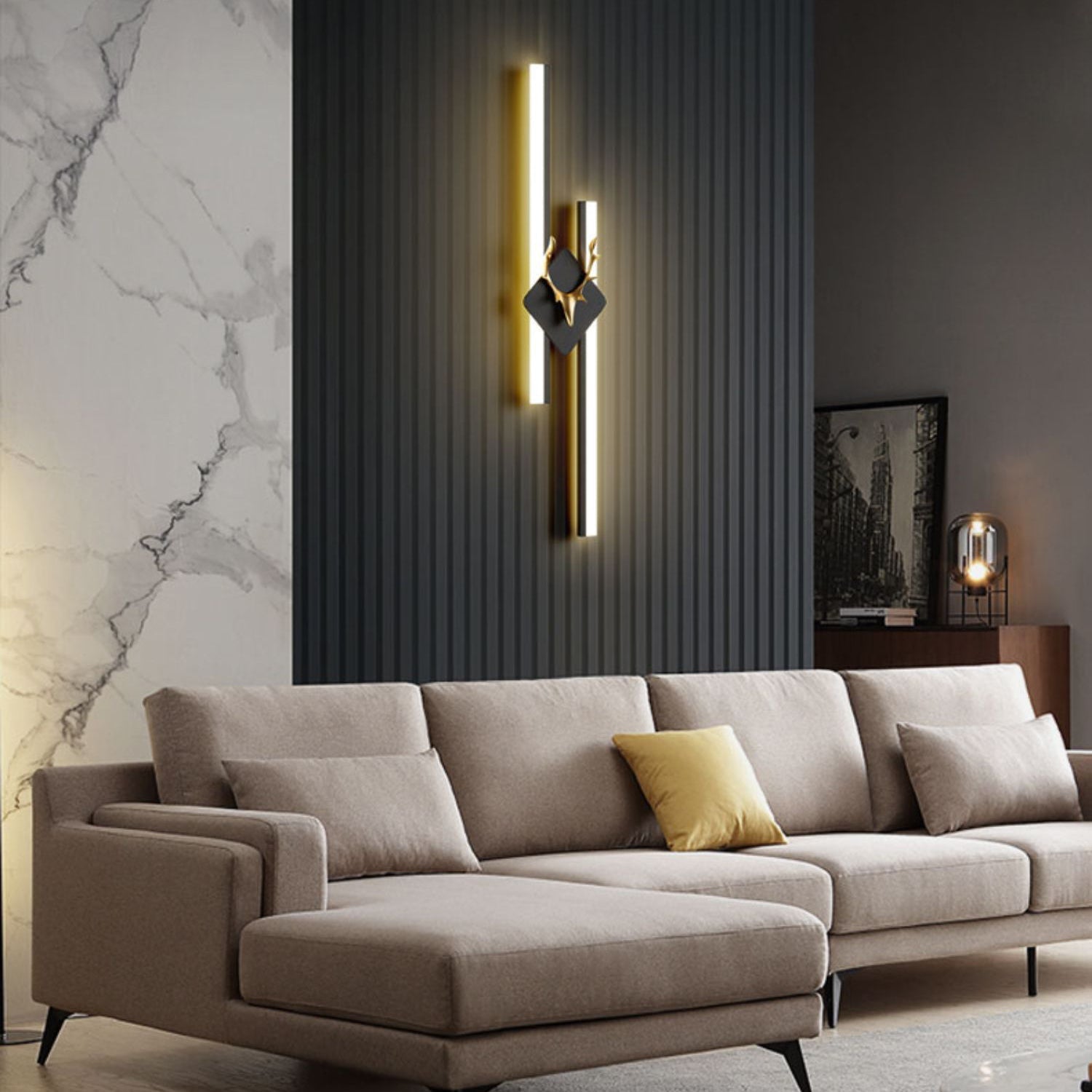 Antler Aluminum Acrylic Long Wall Lamp