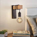 Farmhouse Solid Wood Arm Wall Lamp