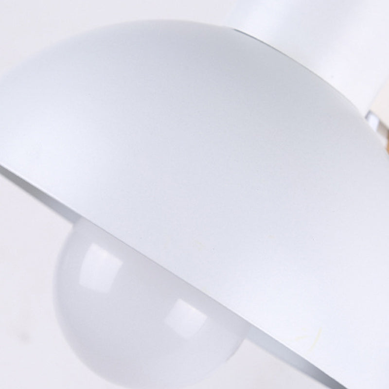 Solid Wood Iron Semicircle Wall Lamp