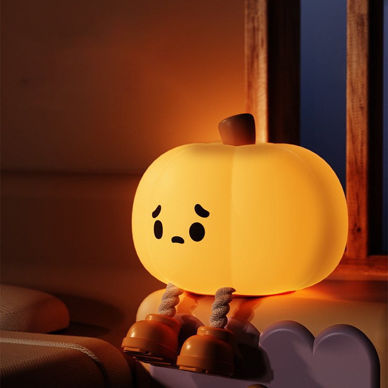 Pumpkin Silicone Night Bedroom Table Lamp