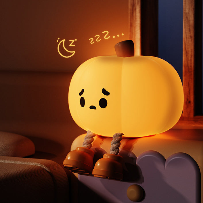 Pumpkin Silicone Night Bedroom Table Lamp