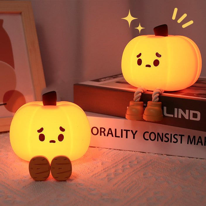 Pumpkin Silicone Night Bedroom Table Lamp