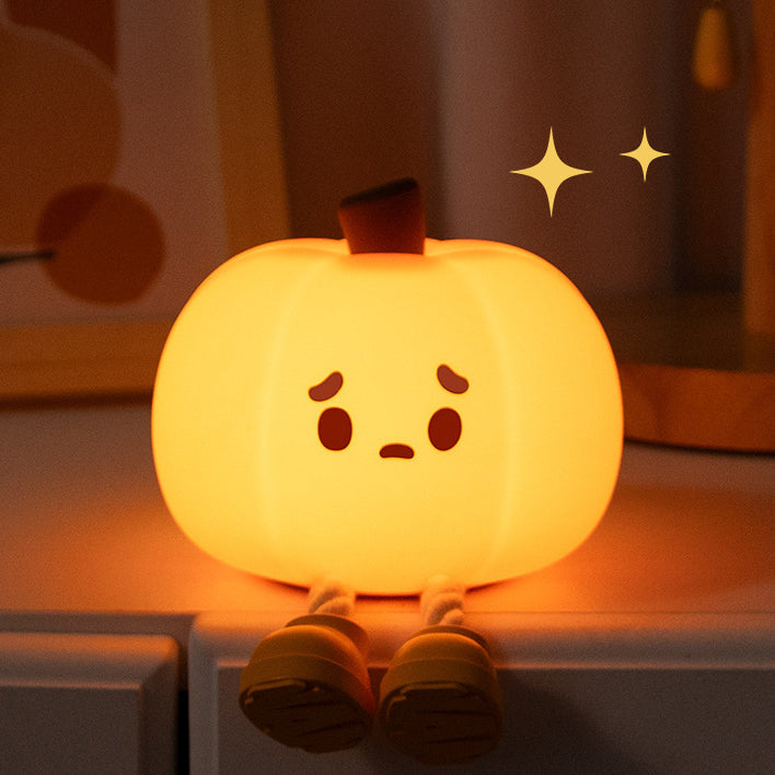 Pumpkin Silicone Night Bedroom Table Lamp