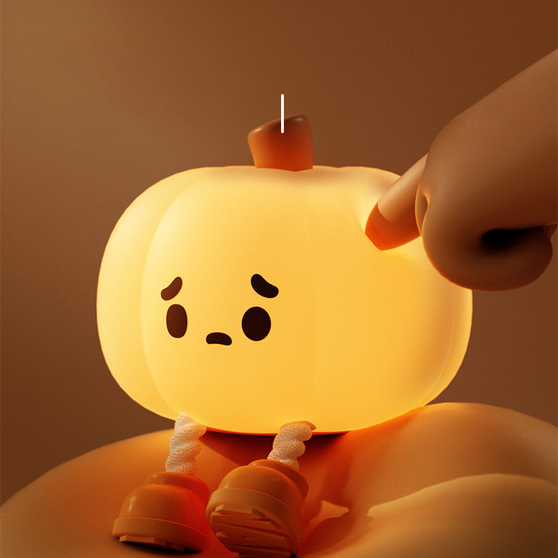Pumpkin Silicone Night Bedroom Table Lamp
