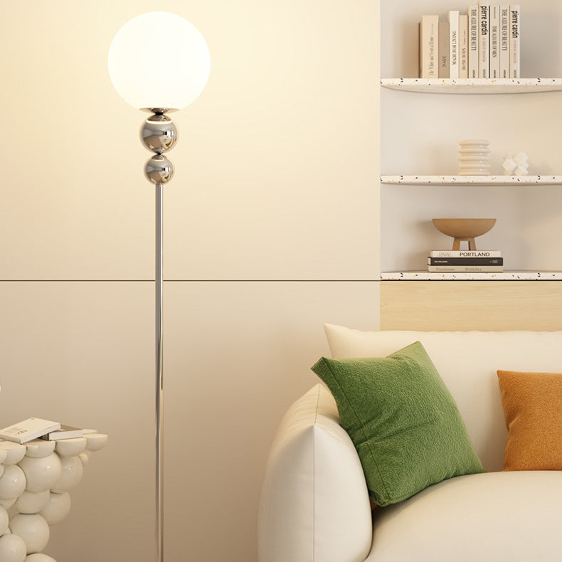 Iron PE Round Ball Floor Lamp