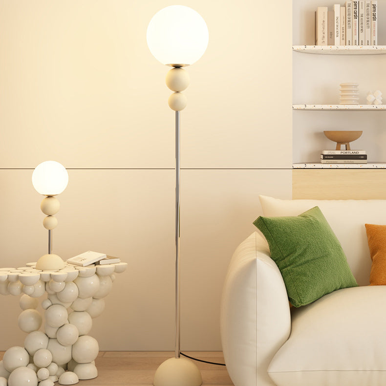 Iron PE Round Ball Floor Lamp