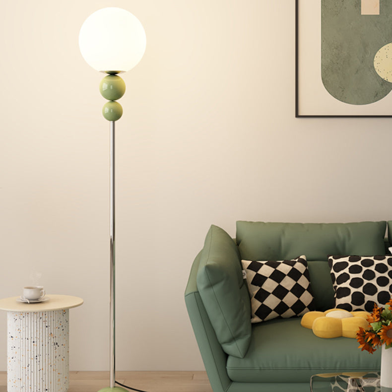 Iron PE Round Ball Floor Lamp