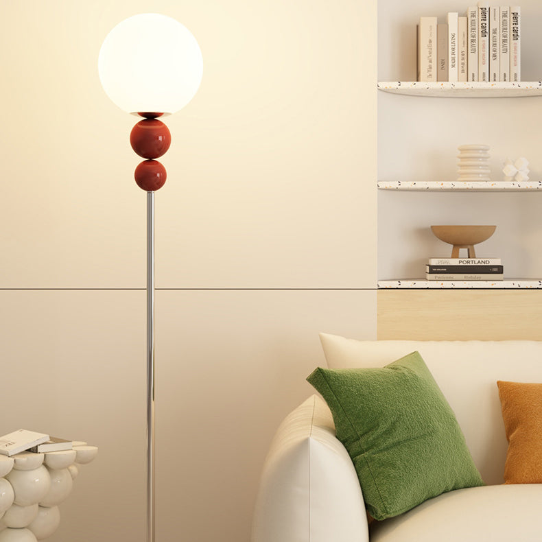 Iron PE Round Ball Floor Lamp