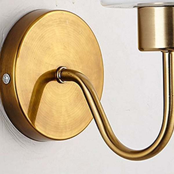 Iron Frame Glass Cylinder Wall Lamp