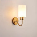 Iron Frame Glass Cylinder Wall Lamp
