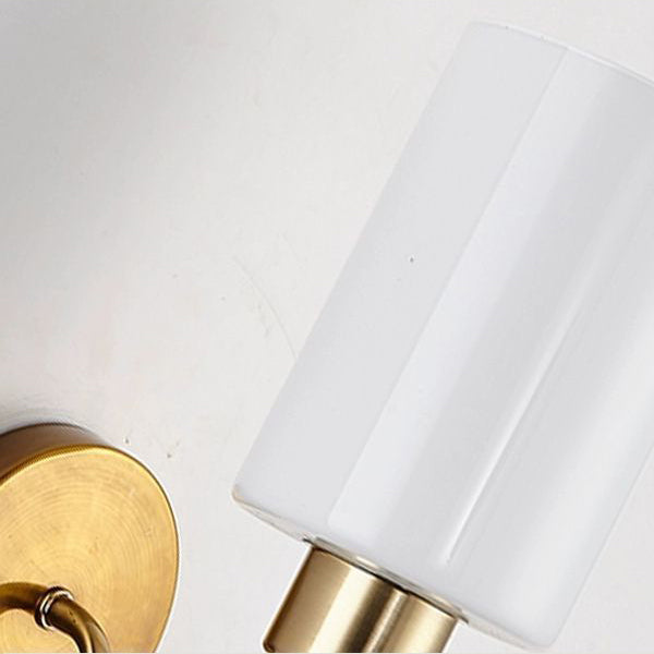 Iron Frame Glass Cylinder Wall Lamp