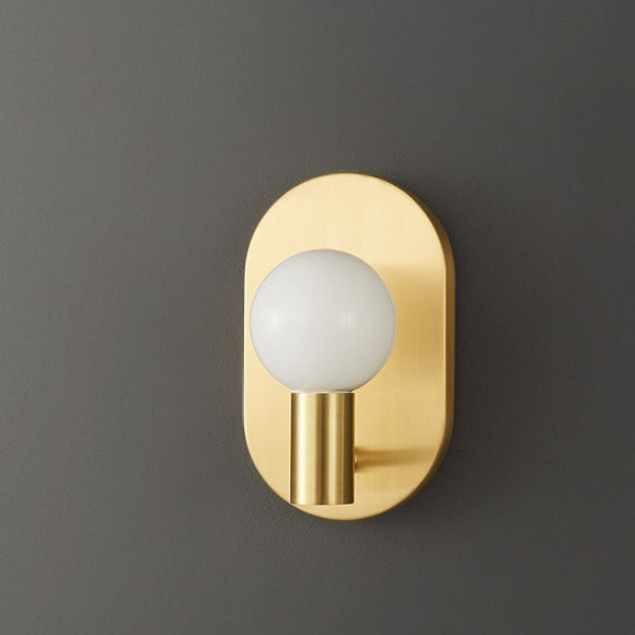 Full Copper Frame Glass Wall Lamp