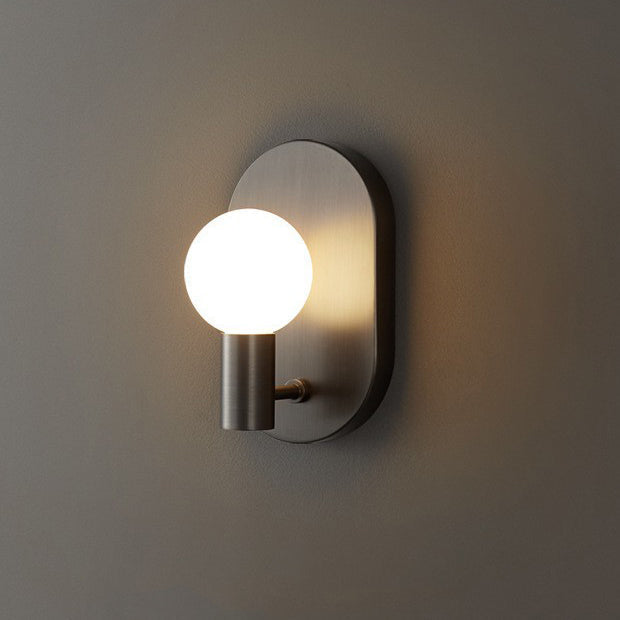 Full Copper Frame Glass Wall Lamp