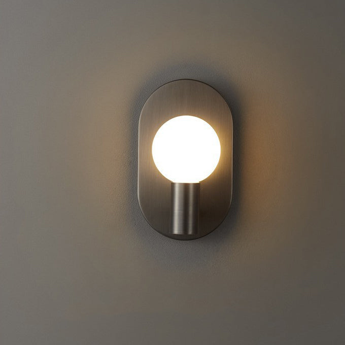 Full Copper Frame Glass Wall Lamp