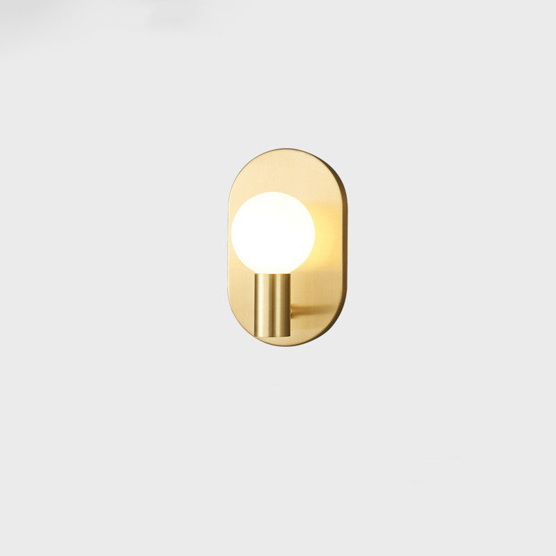 Full Copper Frame Glass Wall Lamp
