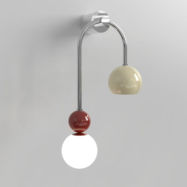 Arc Iron Acrylic Ball Wall Lamp